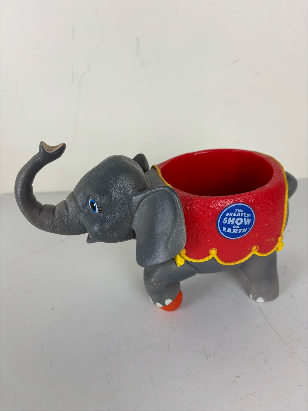 Vintage Dumbo Elephant Plant/Holder with 'The Greatest Show on Earth' Circus